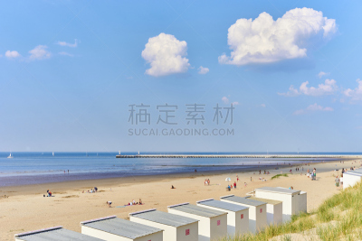 尼乌波特,海滩,比利时,户外椅,水,天空,风,沙子,夏天