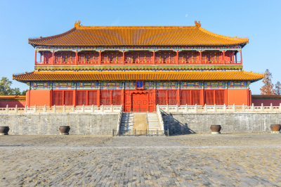 故宫,北京,胡青,明朝风格,庭院,亭台楼阁,水平画幅,古老的,旅行者,户外