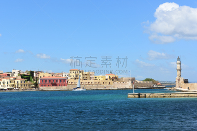 古老的,海港,干尼亚,威尼斯,地形,户外,夏天,著名景点,旅游目的地,建筑