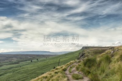海泽萨格,石炭层,德比,天空,留白,灵感,旷野,摩尔人风格,水平画幅,山