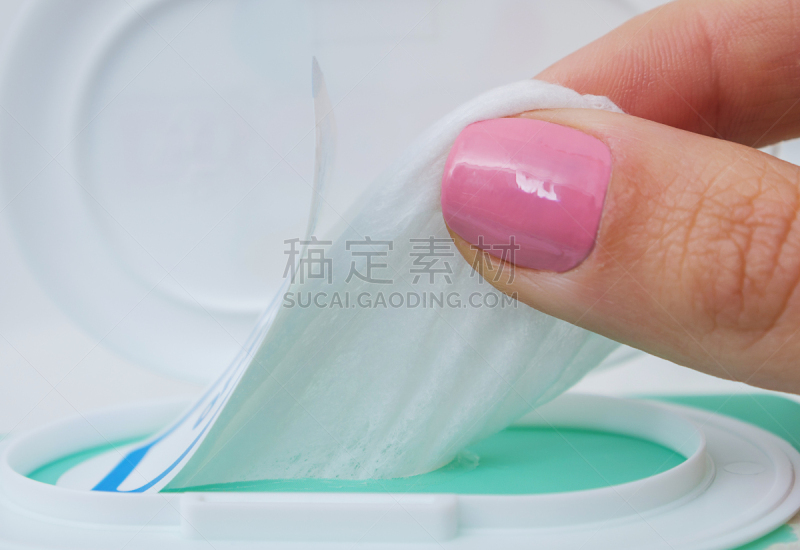 湿,部分,女人,婴儿,手,特写,选择对焦,羊毛帽,擦
