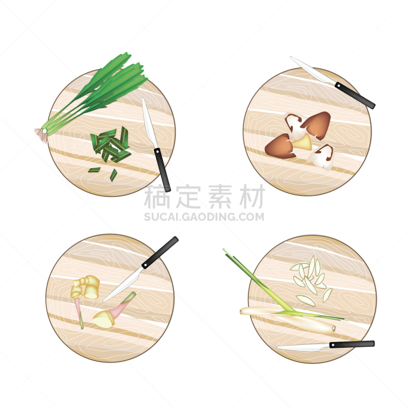 草菇,高良姜,柠檬草,泰式酸辣汤,姜黄,porcini mushroom,蔬菜,泰国食品,香料,食品