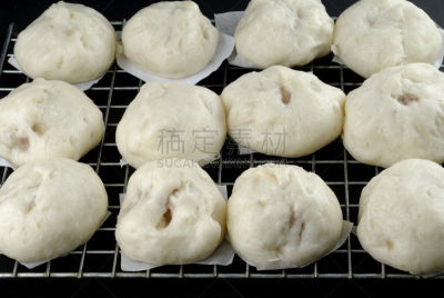 烧包,中式小笼包,清新,饮食,水平画幅,无人,特写,大特写,小圆面包,蒸菜