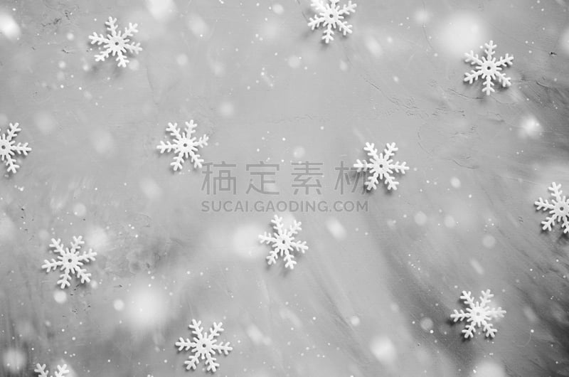 背景,冬天,雪花,留白,纹理效果,请柬,贺卡,平视角,灰色