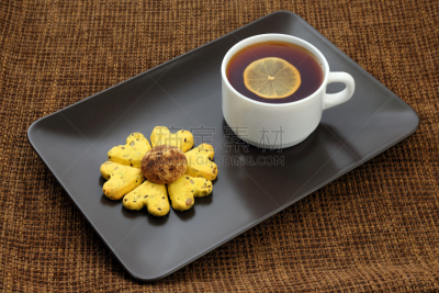 饼干,柠檬,白色,茶杯,早餐,桌子,水平画幅,饮料,茶,液体