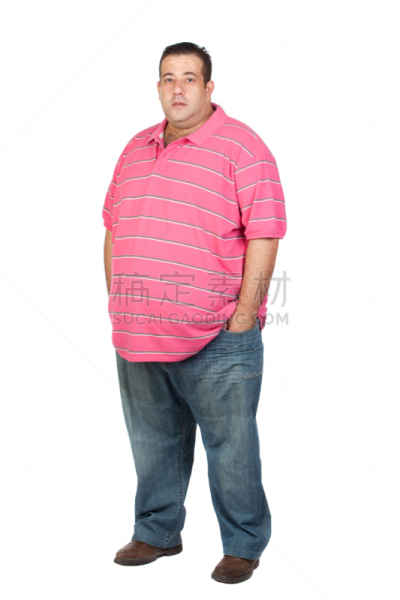 男人,肥胖,粉色,衬衫,垂直画幅,白人,仅男人,仅成年人,大肚腩,部分