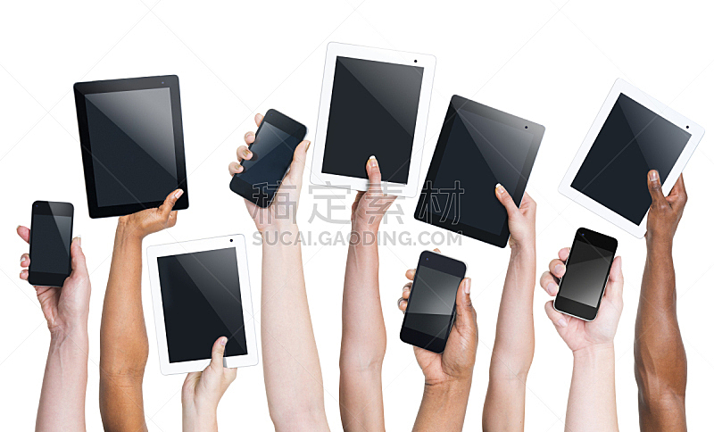 全球通讯,举起手,高举手臂,留白,四肢,现代,网上冲浪,白色,技术,计算机