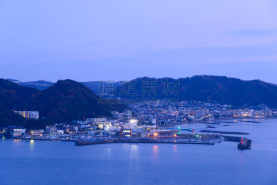 夜晚,日本,神奈川县,逗子市,叶山,天空,美,半岛,水平画幅,无人
