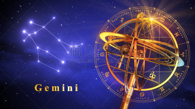 浑天仪,双子座,星座,在上面,蓝色背景,未来,水平画幅,蝎子,月亮,绘画插图