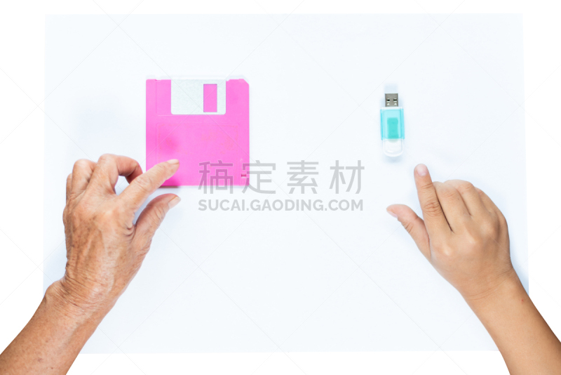 软盘,技术,闪光灯照明,数据,手,提举,概念,老年女人,复古,提示