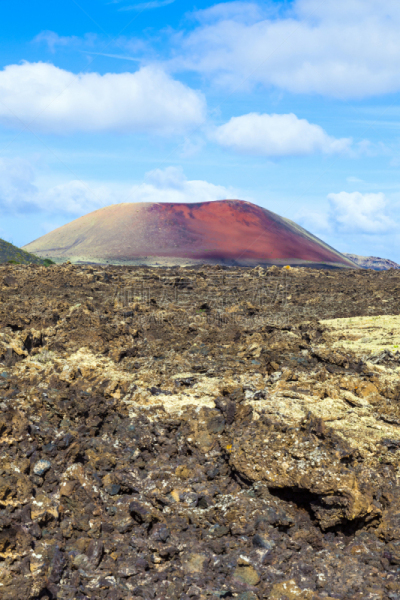 兰萨罗特岛,火山地形,垂直画幅,天空,褐色,大西洋群岛,旅行者,夏天,户外