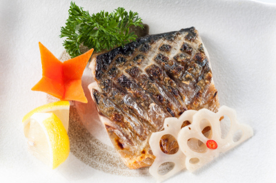 格子烤肉,鲭鱼,怀石料理,海豚鱼,莲藕,餐具,胡萝卜,水平画幅,配方,果汁