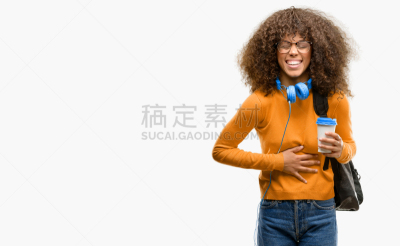 非洲人,幸福,信心,学生,巨大的,自然,女人,咖啡杯,杯,肖像