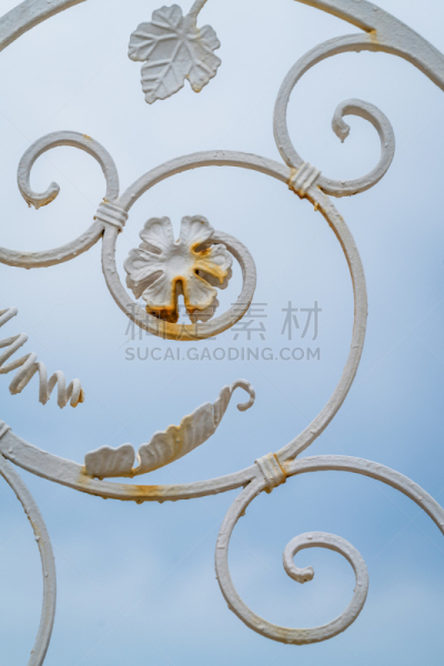 铁艺,篱笆,大特写,安全,螺线,钢铁,杆,大门,背景,圆形