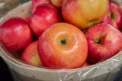 篮子,布瑞拜苹果,水平画幅,食品杂货,超级市场,组物体,特写,明亮,农作物,大量物体