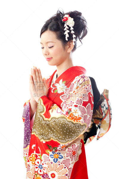 和服,女人,衣服,日本,亚洲,注视镜头,簪子,长袖和服,和服腰带,垂直画幅