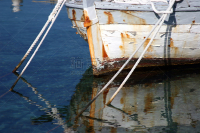 船,过时的,2005,船体,拖捞船,水,天空,水平画幅,银色,贝壳