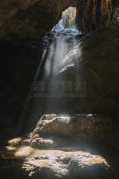 洞穴,光,地下的,高对比度,洞,土耳其,石灰石,自然美,小路,矿物质