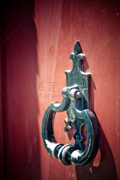 古典式,门环,铁,房屋,高雅,垂直画幅,古董,艺术,传统,符号