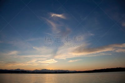 普吉特海湾,布雷默顿,奥林匹克山脉,奥林匹克山,美国西北太平洋地区,自然,天空,美国,水平画幅,无人