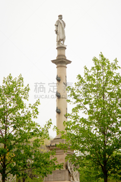 哥伦布盘,纽约,哥伦布,曼哈顿上西区,垂直画幅,纪念碑,天空,西,纽约州,人