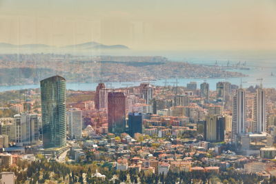 博斯普鲁斯海峡,城市,国际著名景点,都市风光,商务,购物中心,塔,地平线