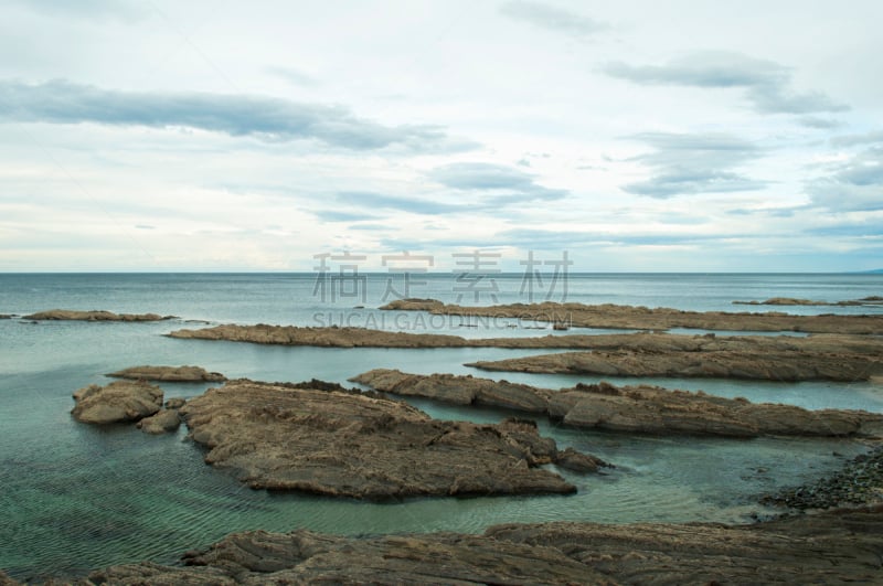 海岸地形,巴斯克地区,自然,海岸线,水平画幅,岩石,无人,城市天际线,户外,小溪