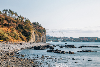 韩国,海洋,悬崖,济州岛,柱子,热带气候,著名景点,朝鲜半岛,波浪,热带树