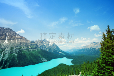 平投湖,班夫,水,天空,留白,高视角,雪,阿尔伯塔省,湖,白色