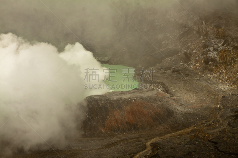 波阿斯火山,哥斯达黎加,火山,伯斯国家公园,鲍诺什,火山学,喷气孔,安地斯山脉,水平画幅,户外