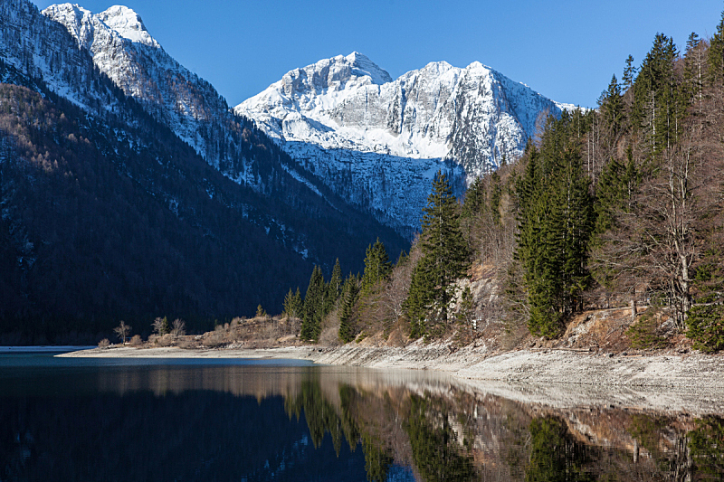 湖,阿尔卑斯山脉,julian alps,水,天空,美,水平画幅,无人,户外,都市风景
