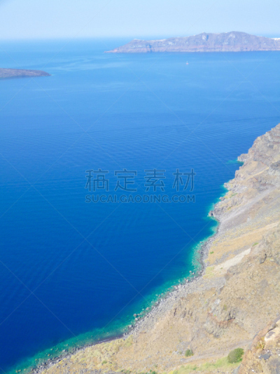 希腊,菲洛士帖法尼,菲拉,自然,垂直画幅,无人,欧洲,户外,岛,海洋