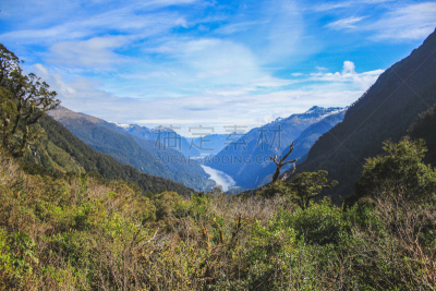 doubtful sound,视角,新西兰南岛,新西兰,在上面,山口,著名景点,春天,水湾,户外