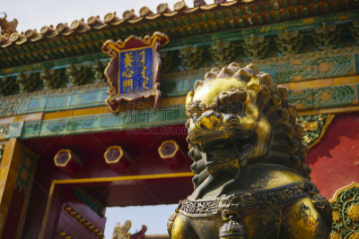 Lion Statue in Forbidden City