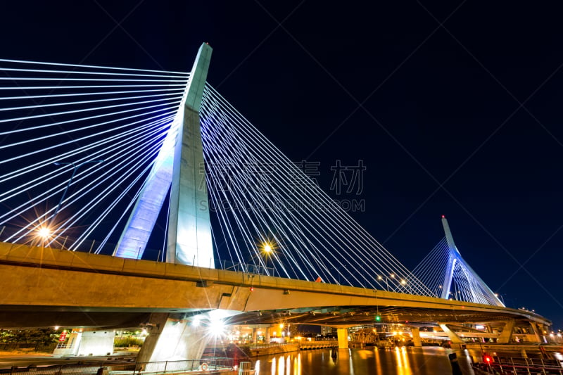 夜晚,雷诺得山大桥,美,水平画幅,无人,交通,夏天,户外,美洲,都市风景