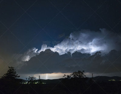 暴风雨,天空,气候,夜晚,夏天,气候与心情,电源,雨,彩色图片,气象站