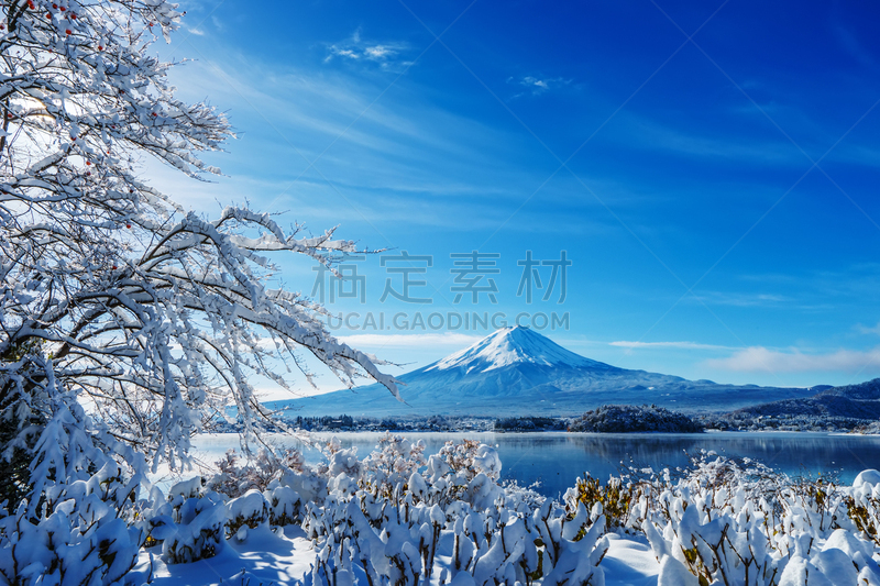 富士山,河口湖,黎明,背景,富士河口湖,水平画幅,雪,无人,早晨,湖