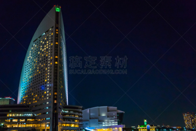 都市风景,夜晚,横滨高速铁路,横滨,水平画幅,无人,日本,户外,摄影
