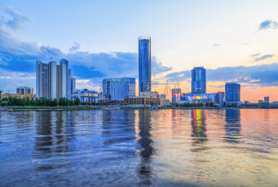 叶卡捷林堡,河堤,都市风景,码头,城市,水,天空,美,灯笼,水平画幅