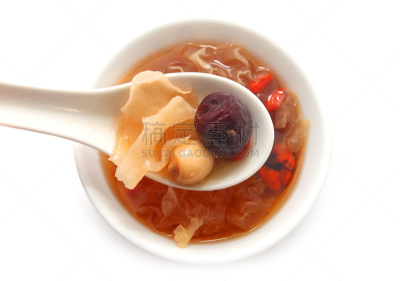汤,真菌,白色,传统,雪,中医,枸杞,餐具,水平画幅,葫芦
