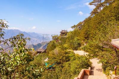衡山,山,北,都市风光,非凡的,大同,山西省,道教,水平画幅,无人