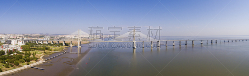 瓦斯科·达·伽马大桥,里斯本,葡萄牙,汽车,现代,户外,建筑,晴朗,城市,建筑结构