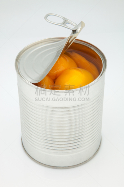 白色背景,罐子,桃,平衡折角灯,酚甲烷,英国公开赛,拉环,一个物体,背景分离,锡