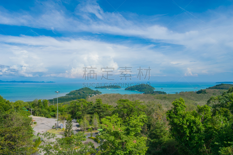 普吉岛,泰国,海洋,视角,风景,小卡塔海滩,卡塔海滩,卡隆海滩,热带气候,枝繁叶茂