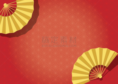折扇,日本,手艺,传统,新年,金叶,可折叠的,留白,式样,水平画幅
