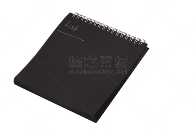 笔记本,白色背景,黑色,书籍装帧,办公室,留白,水平画幅,无人,文档,日记