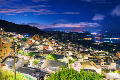 夜晚,乡村,视角,九份,茶馆,居住区,天空,曙暮光,都市风景,著名景点