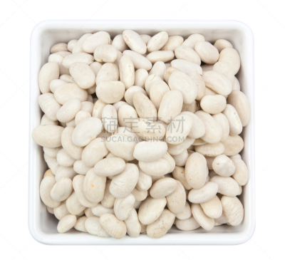 杯,利马豆,分离着色,cannellini bean,水平画幅,无人,干的,堆,食品,豆