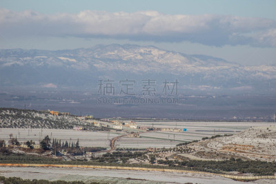 叙利亚,土耳其人,国境线,无人,伊德利卜,图像,水平画幅,美,摄影
