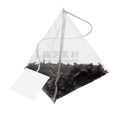 茶包,背景分离,金字塔形,早餐,水平画幅,无人,线绳,茶,下午茶,剪贴路径